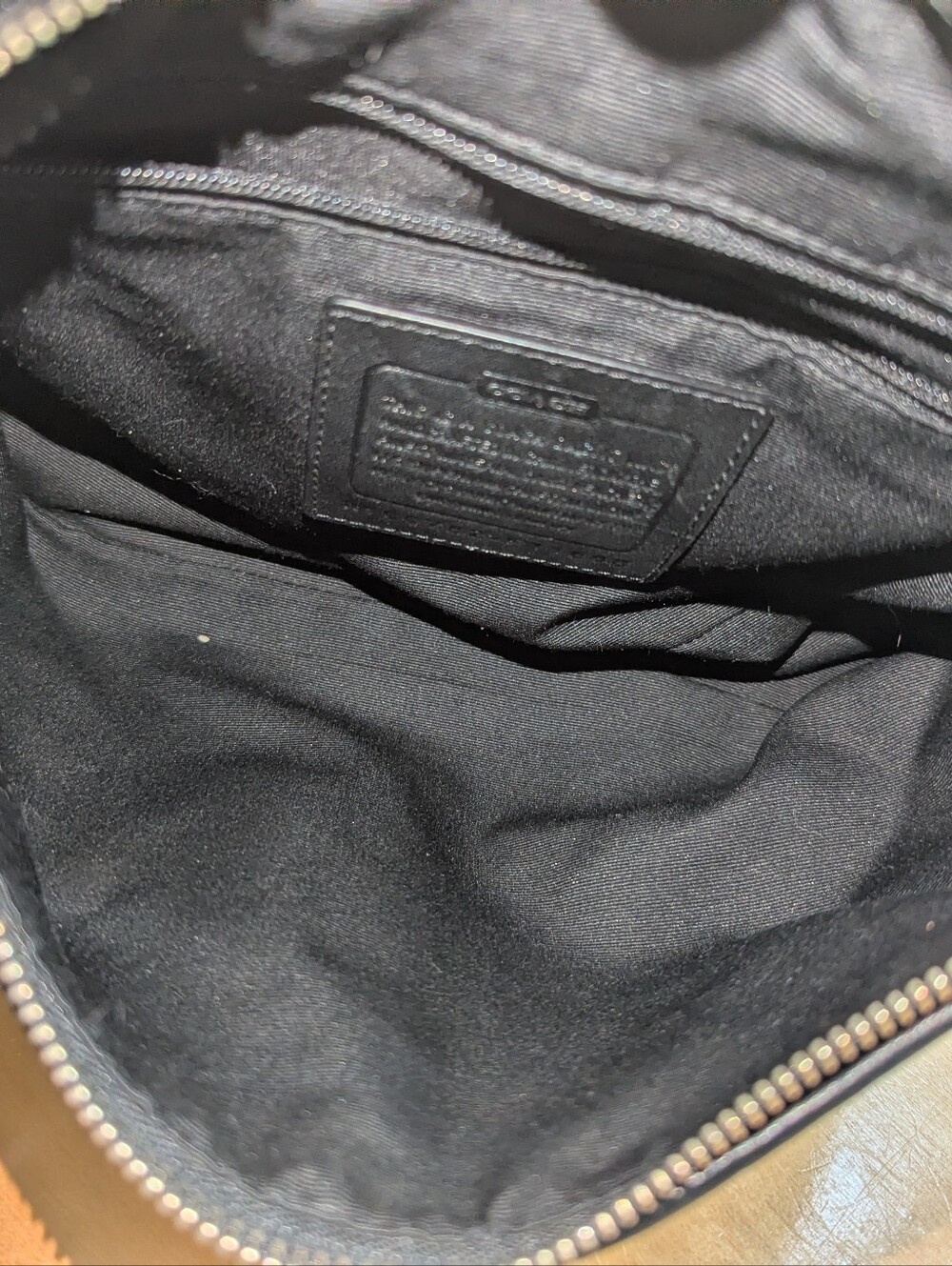 Vintage Y2K Coach Hampton Weekender Black Sateen Hobo Shoulder Bag Leather Strap - Picture 10 of 15